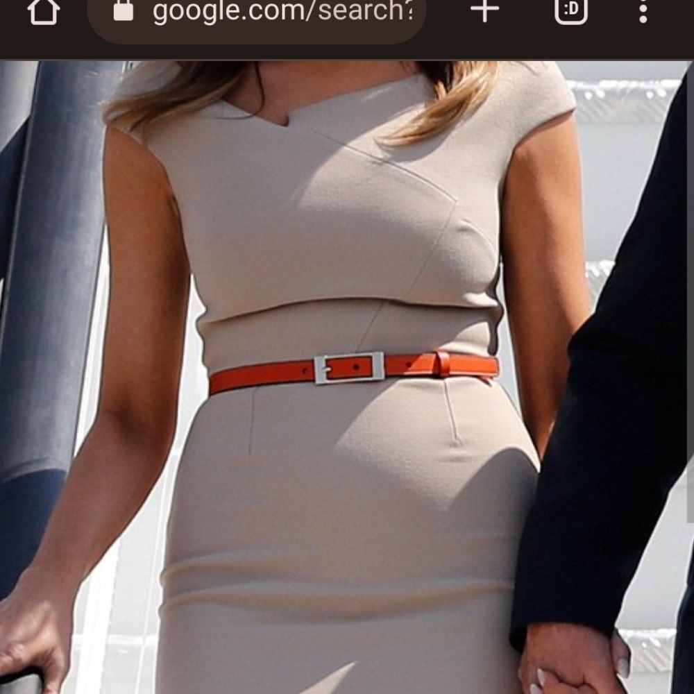 Roland Mouret, midi beige dress, uk8